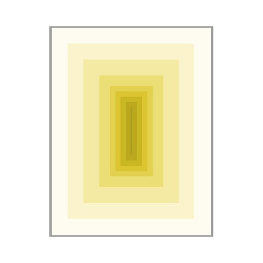 Pintura em metacrilato amarelo, 100x3x130 cm
