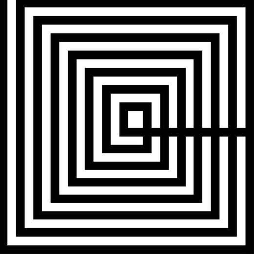 Cuadro de metacrilato blanco y negro, 100x3x100 cm
