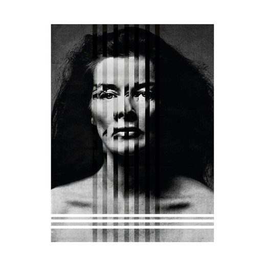 Czarno-biały obraz akrylowy, 75x3x100 cm