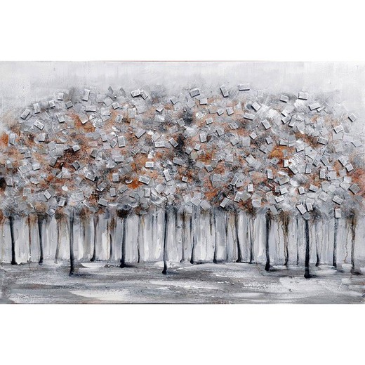 Efterårstræer maleri, 120x3,5x80 cm | Natur
