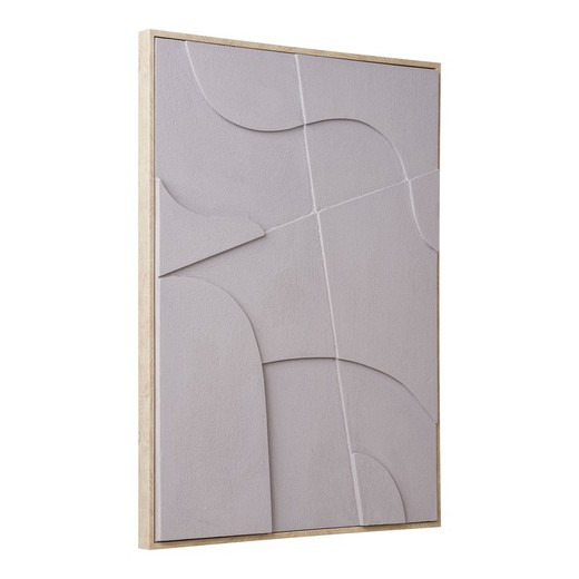 Cuadro en relieve de lienzo  en arena, 50 x 3 x 70 cm | Madeline I