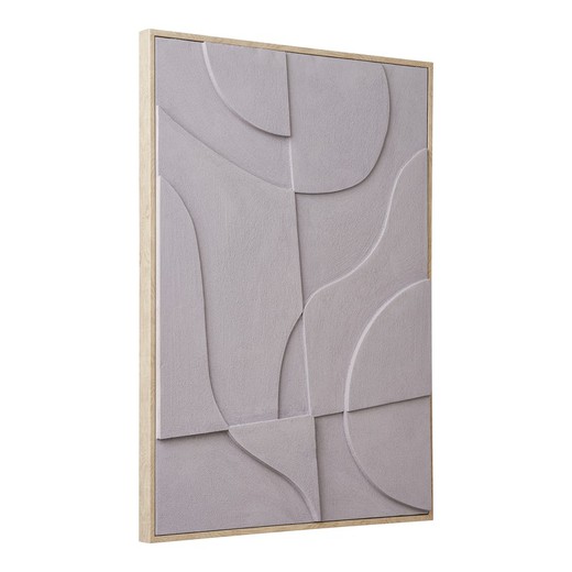 Cuadro en relieve de lienzo  en arena, 50 x 3 x 70 cm | Madeline II