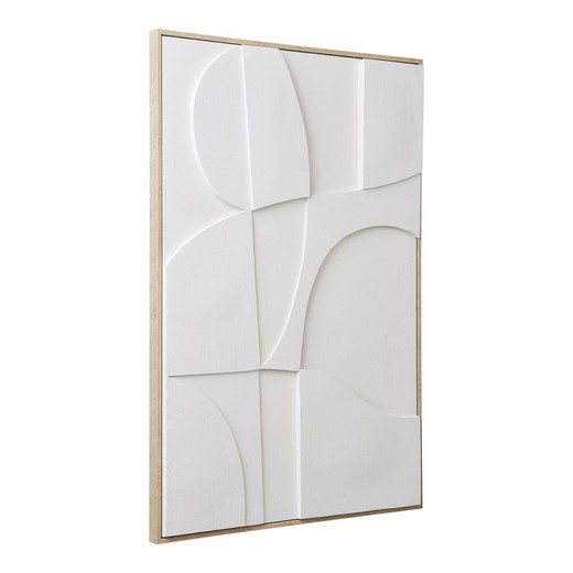 Cuadro en relieve de lienzo  en blanco, 60 x 3 x 90 cm | Madeline I