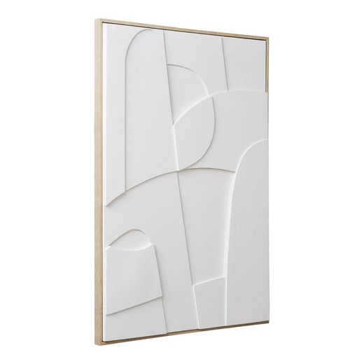 Cuadro en relieve de lienzo  en blanco, 60 x 3 x 90 cm | Madeline II