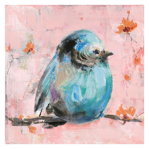 Blue sparrow box (50 x 50 cm) | Animals series