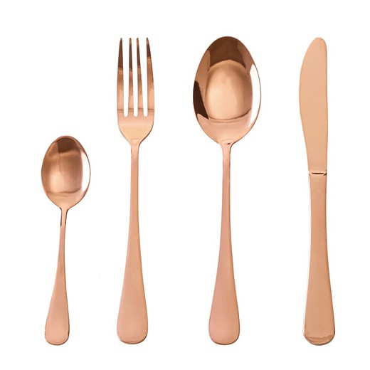 24-Piece Copper Stainless Steel Cutlery Set