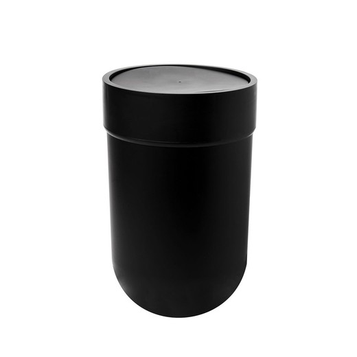 Cubo de basura Touch Negro, Ø19x30cm