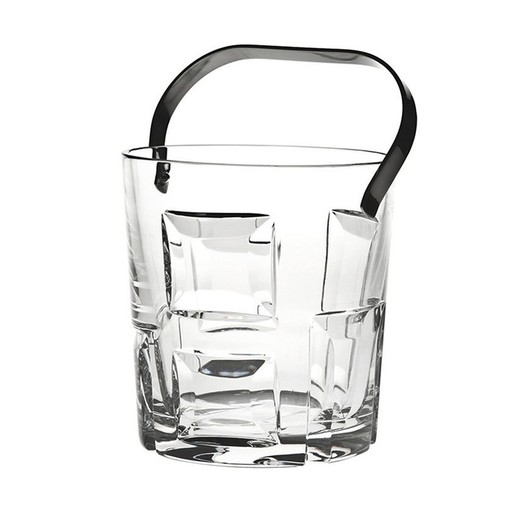 Transparent glass ice bucket, Ø 11.5 x 14 cm | Portrait