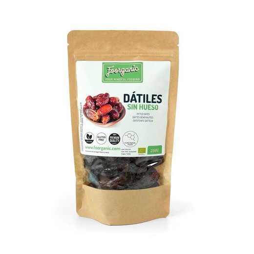 Organic pitted dates, 250 gr