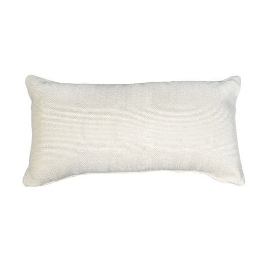 DELFT | Pearl color woven cushion 55 x 30 cm