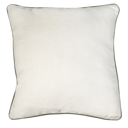 DELFT | Fodera per cuscino intrecciata color perla 60 x 60 cm