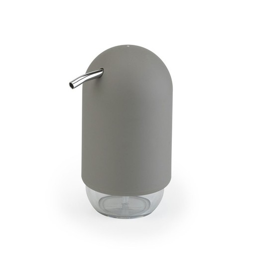 Dispensador de jabón Touch gris, Ø7x13cm