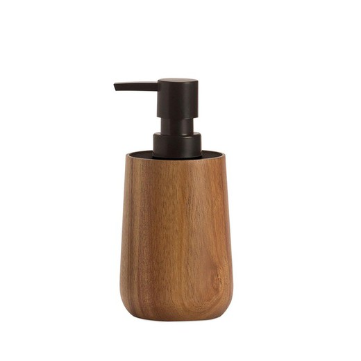 Acacia wood dispenser in brown, 8 x 8 x 16 cm | Acacia