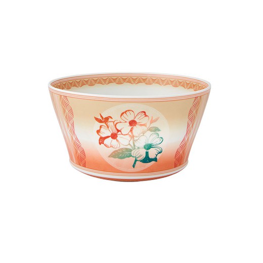 High multicolor porcelain salad bowl, Ø 21.1 x 12 cm | treasures
