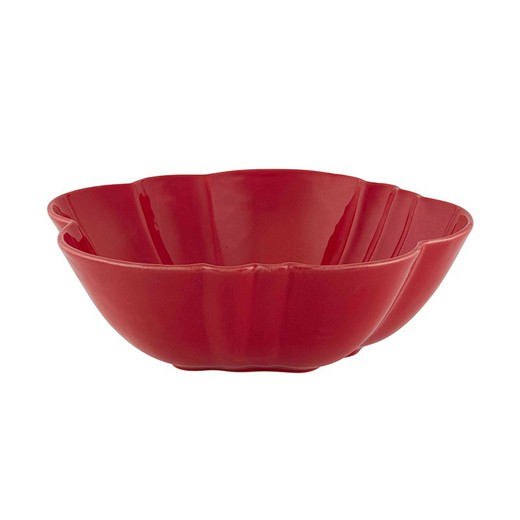 Red earthenware salad bowl, 28 x 29.5 x 10 cm | Tomato