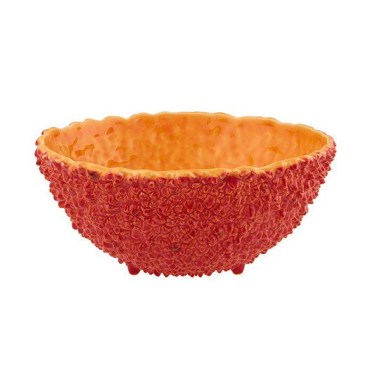 Salladsskål i lergods i rött och orange, Ø 25 x 11,1 cm | Amazon