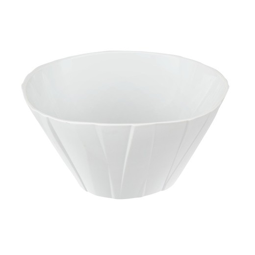 White porcelain salad bowl, 25.6 x 25.6 x 12.4 cm | Matrix