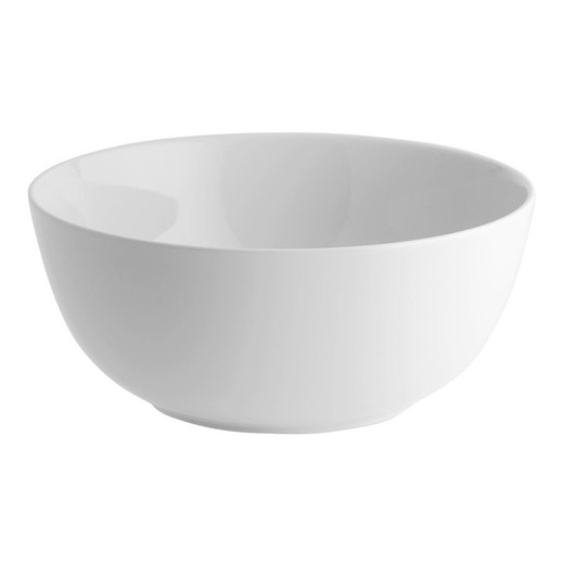 Saladeira de porcelana branca, Ø 25 x 10,7 cm | Broadway Branco