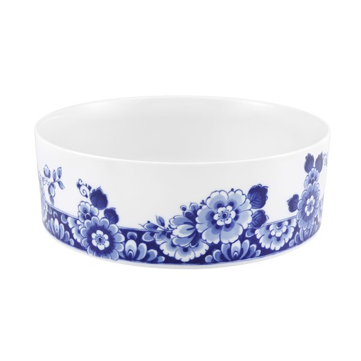 Ensaladera de porcelana en blanco y azul, 26,2 x 26,2 x 8,3 cm | Blue Ming