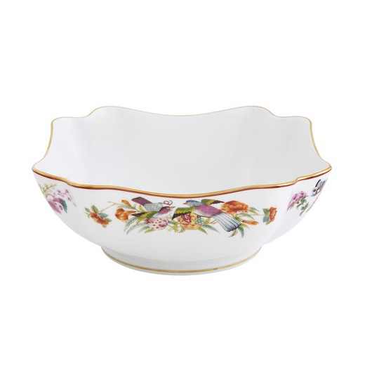 Saladeira de porcelana multicolorida, 23,1 x 23,1 x 9,4 cm | Palácio Real