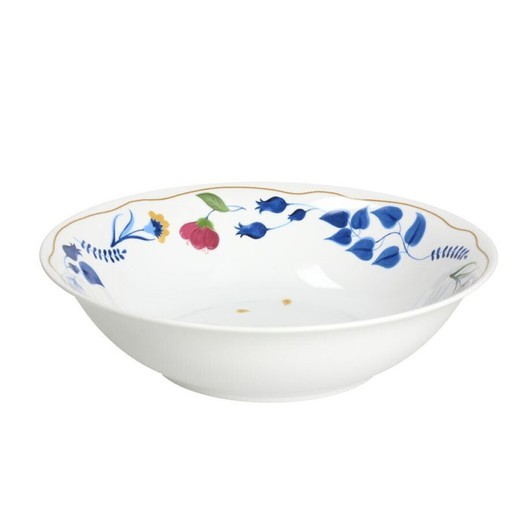 Porcelain salad bowl in multicolor, Ø 23 x 6 cm | Alchemy