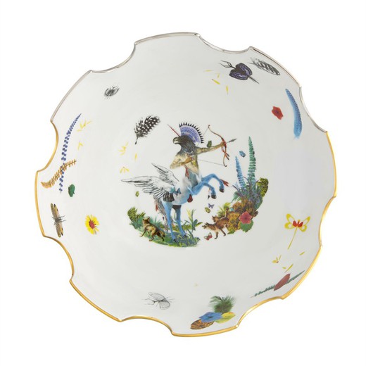 Porcelain salad bowl in multicolor, Ø 26.7 x 13 cm | Caribbean