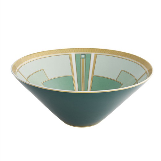Ensaladera de porcelana en multicolor, Ø 28,8 x 12 cm | Emerald