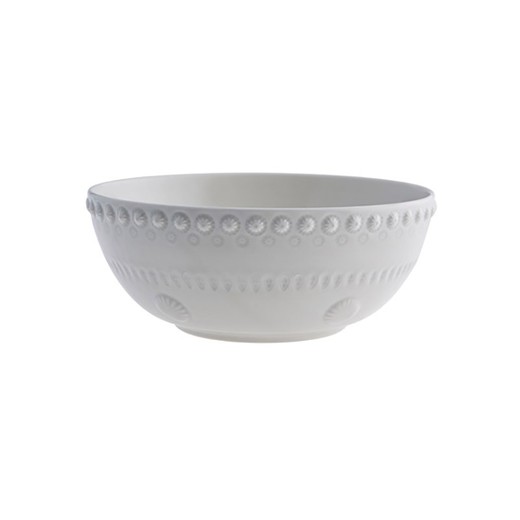 Small salad bowl made of light grey earthenware, 23.3 x 23.3 x 9.5 cm | Fantasy