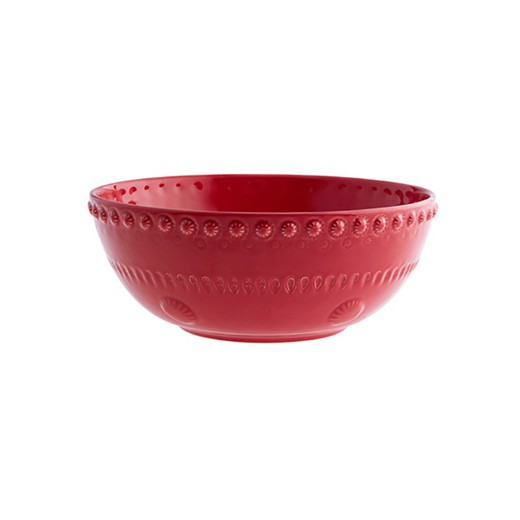 Small red earthenware salad bowl, 23.3 x 23.3 x 9.5 cm | Fantasy