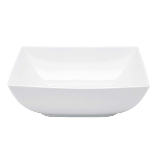 Saladeira de porcelana Carré Whité, Ø21,8x7,1 cm