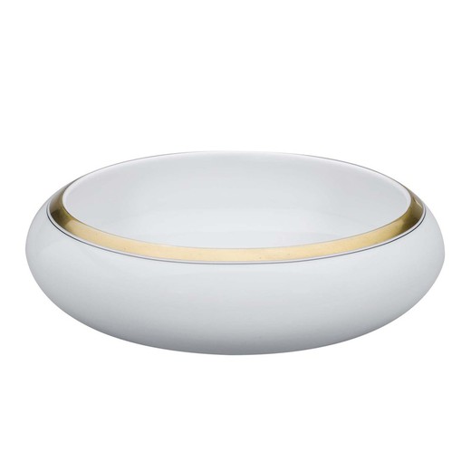 Domo Gold porcelæns salatskål, Ø29,7x10,3 cm