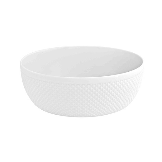 Ensaladera S de porcelana en blanco, Ø 23,1 x 7,9 cm | Maya