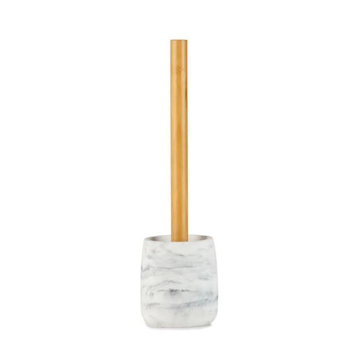 Sandstensborste i vit ask/marmoreffekt, Ø10x36cm