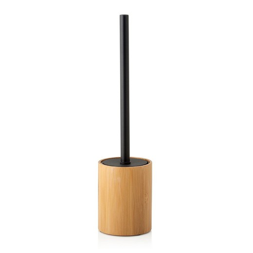 Escobilla de Bambú Madera y Negro, Ø9x38cm