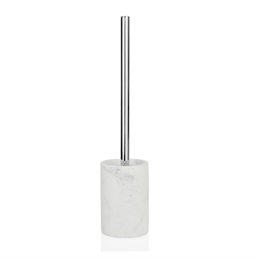 White Marble Effect Toilet Brush, Ø8.8x40.5cm