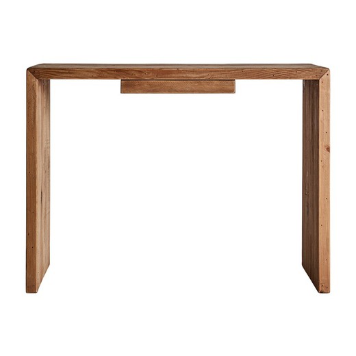 Crissey desk made of recycled pine wood in natural, 105 x 48 x 75 cm