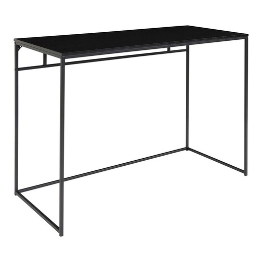 Bureau en bois et acier noir, 100 x 45 x 75 cm | Vie