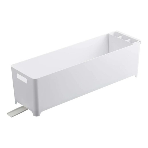 Escorredor de pratos estreito em ABS branco, 55,5 x 16,5 x 16 cm | Torre