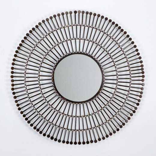 Espejo de metal cobre 78 cm