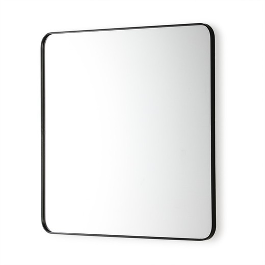 Espelho 80x3x80 Cristal / Metal Preto