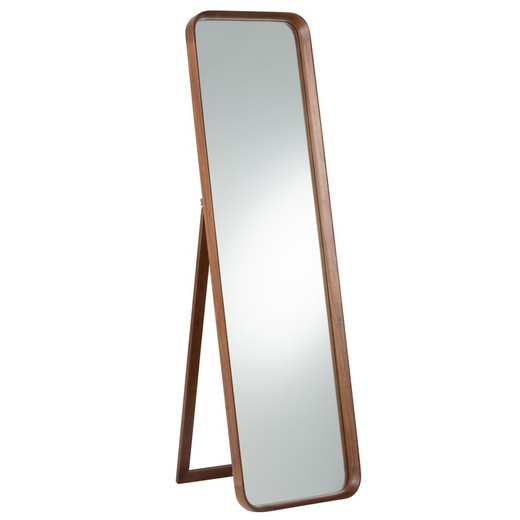 Brown wooden floor mirror, 45x165x6 cm