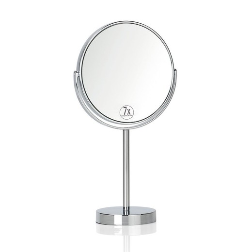Miroir Debout x7 Chrome Grossissement, Ø19,5x35cm