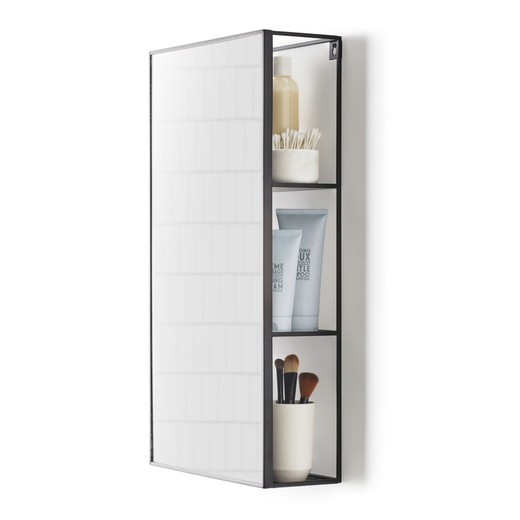 Espejo rectangular con almacenaje interior Cubiko, 30x13x62cm — Qechic