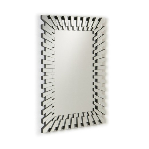 Ορθογώνιος καθρέφτης τοίχου. Πλαίσιο καθρεφτών μωσαϊκών 120 X 80 X 3,9 CM