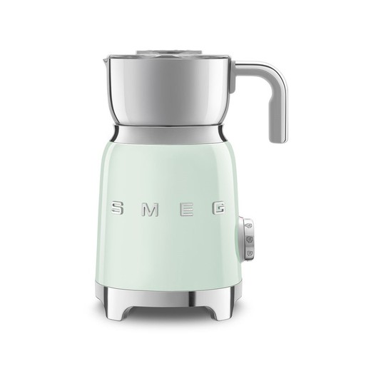 Milk frother made of stainless steel in aquamarine colour, 18.4 x 14.2 x 25.1 cm | 50's Style