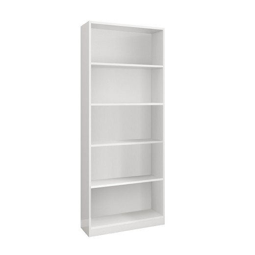 High shelf 6 shelves in white, 80 x 28 x 200 cm