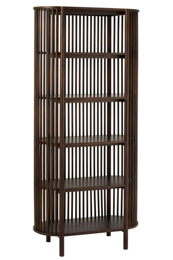CONIE Dark Brown Mango Wood Shelf, 31x38x190 cm