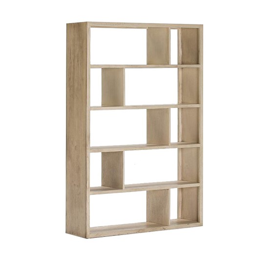 White wooden shelf, 120x34x180 cm