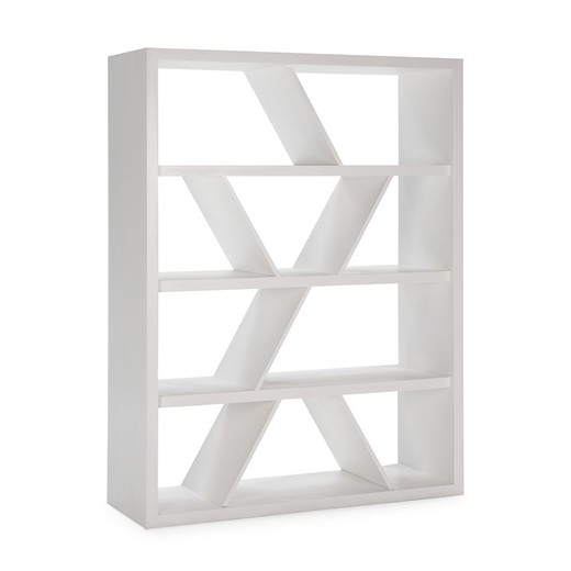 White Wood Shelf, 140x46x185 cm