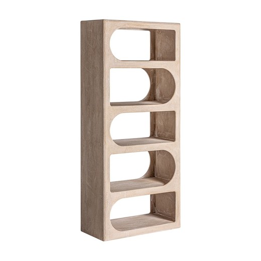 Mango wood shelving unit in light brown, 80 x 38 x 180 cm | Werle